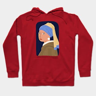 Johannes Vermeer Girl with a Pearl Earring Classical Art Memes Hoodie